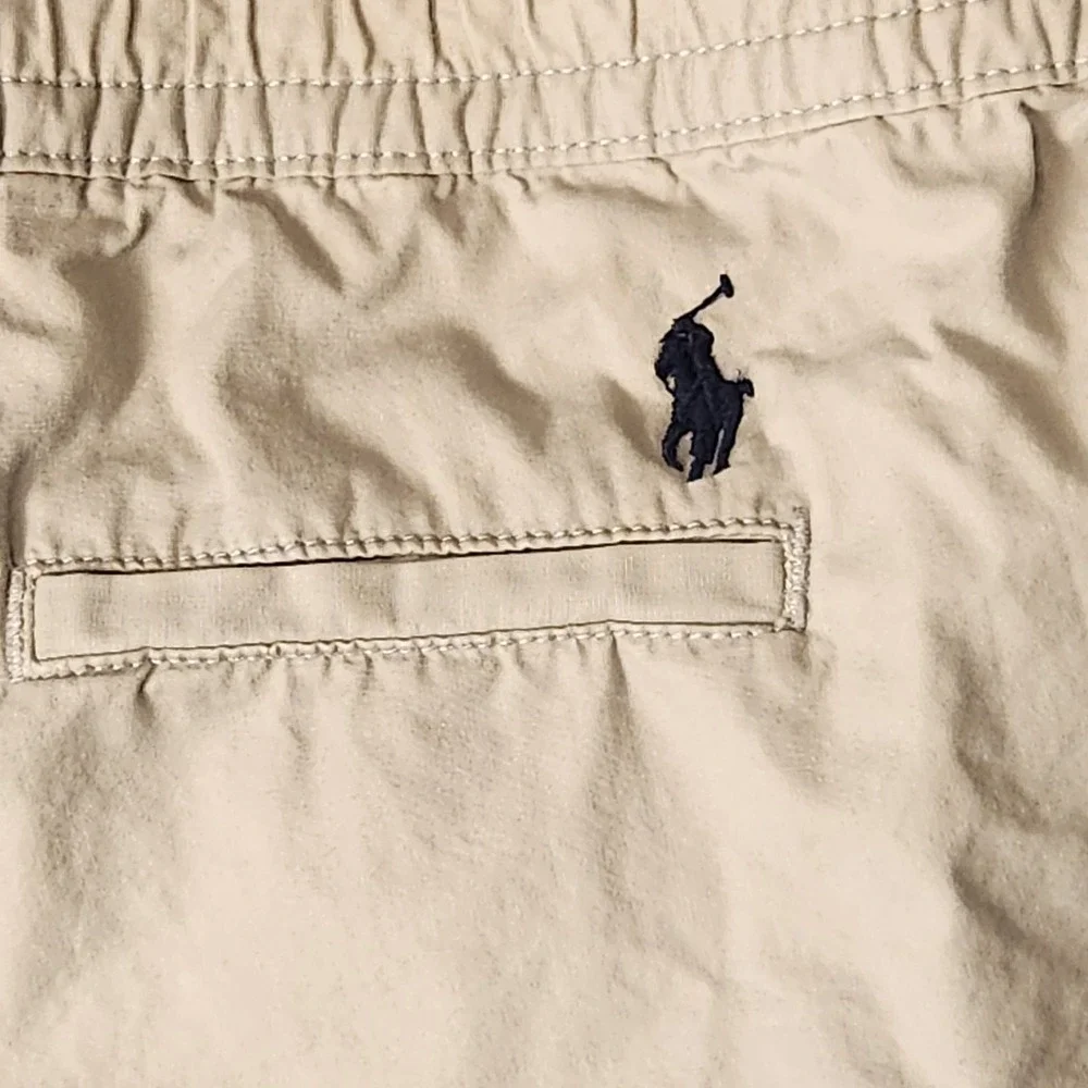 Polo Ralph Lauren Jogger Pants Boys S 8 Khaki Cotton Utility Streetwear